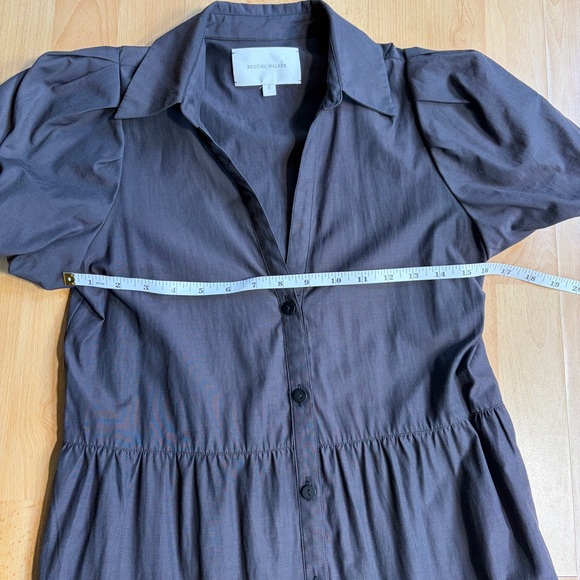 Brochu Walker Havana Tiered Chocolate Brown Dress Small - Picture 7 of 8